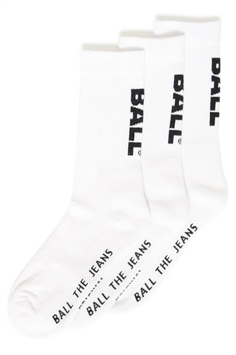 BALL, Dibase 3-pack socks, White/Black